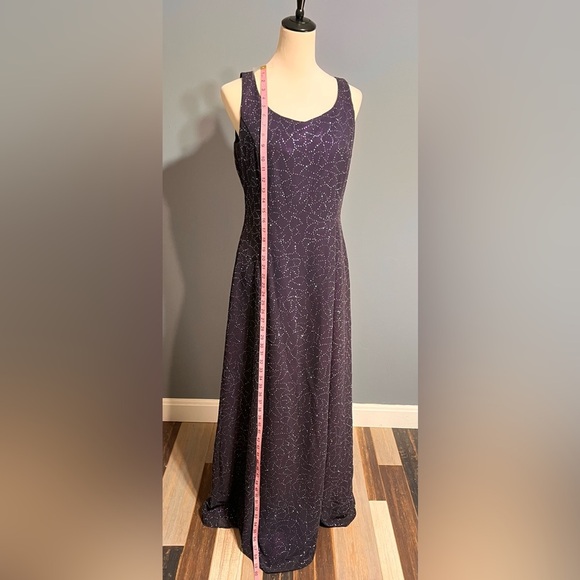 Reggio maxi formal sleeveless sequins purple gown dress Y2K size 10 - Picture 8 of 15